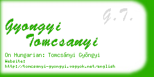 gyongyi tomcsanyi business card