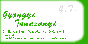 gyongyi tomcsanyi business card